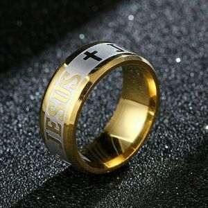 Titanium Steel Jesus Ring New